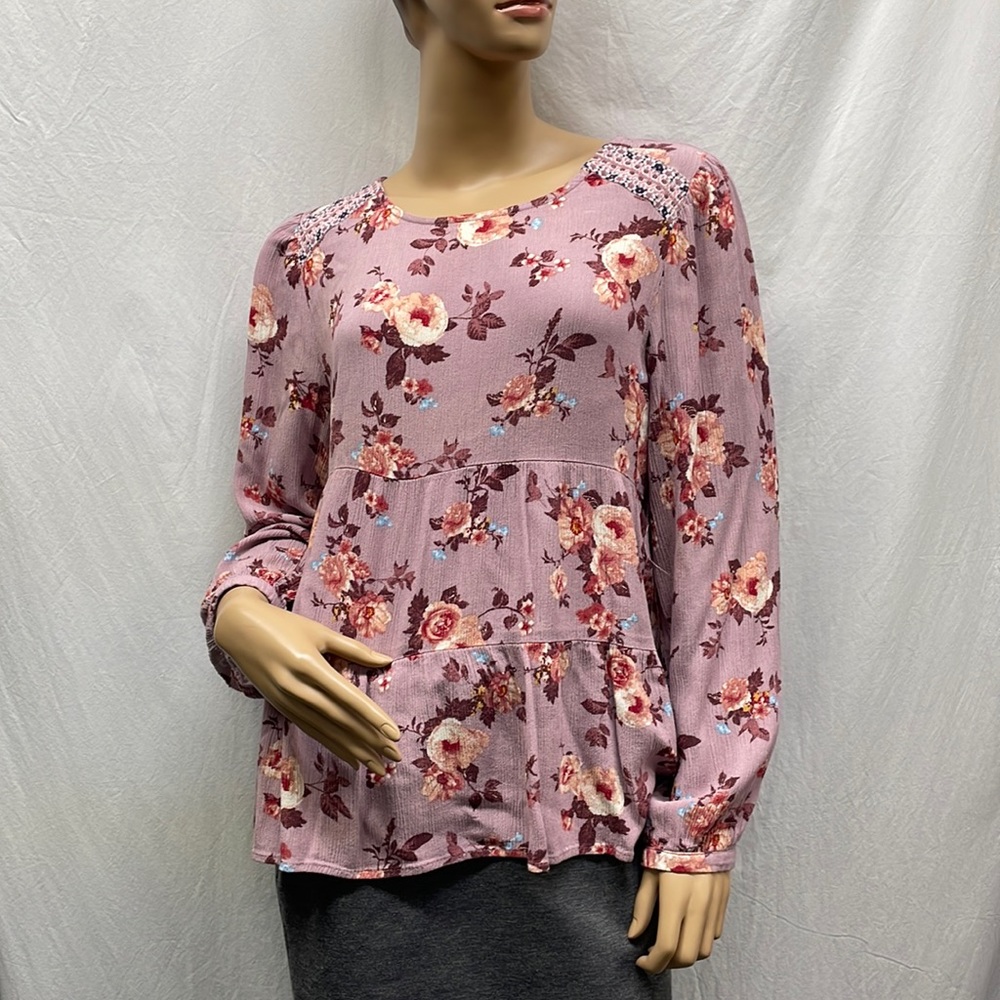 Knox Rose Floral Bohemian Style Blouse